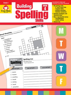cover image of Building Spelling Skills, Grade 4